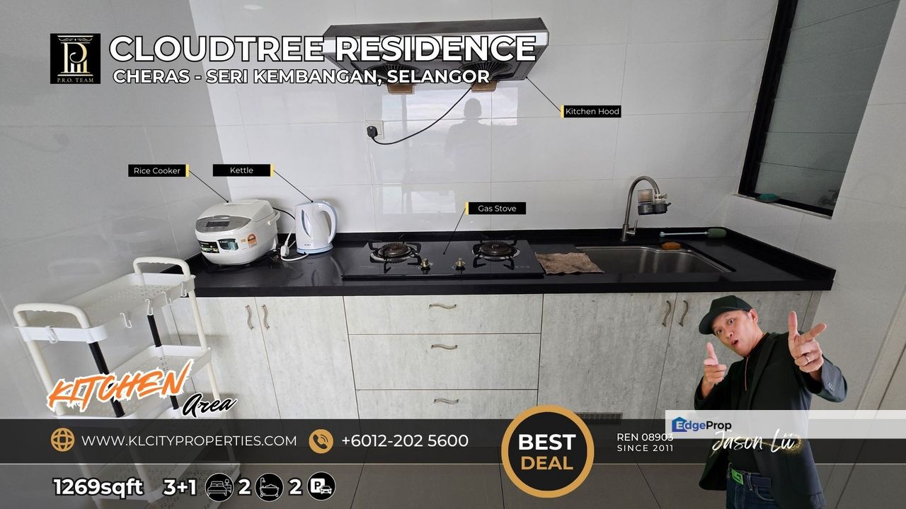 Cloutree Residence - Cheras - Seri Kembangan 3 Bedrooms 2 Bathrooms 2 Car Park For Rent, Kuala Lumpur, Cheras