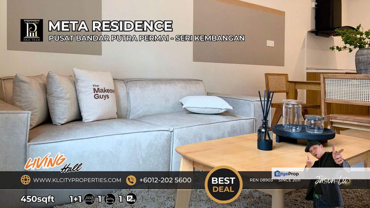 Meta Residence Seri Kembangan | 1BR Fully Furnished Service Apartment for Rent Near UPM & MRT, Selangor, Seri Kembangan