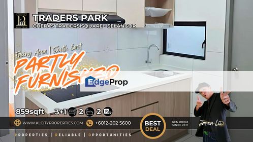 3BR Service Apartment for Rent @ Traders Park Residence, Cheras | RM2,100 | Near MRT & AEON Mall, Selangor, Cheras