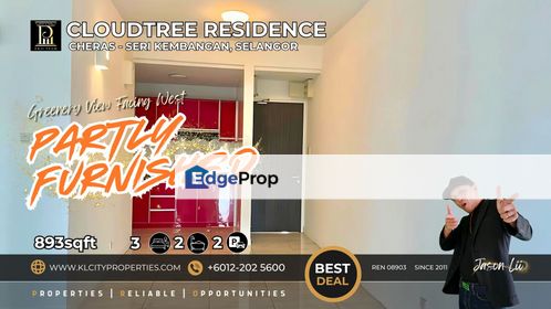 3BR Freehold Condo in CloudTree Residence, Seri Kembangan – RM1500/Month | 2 Parking | Near Schools , Selangor, Seri Kembangan