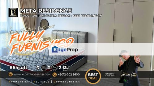 🏡 Meta Residence | Fully Furnished 3BR Service Apartment near UPM & MRT | RM2500, Selangor, Seri Kembangan