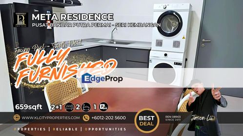 🏡 Meta Residence, Seri Kembangan: Fully Furnished 3BR Service Apartment | Near MRT & UPM | RM2200/Month 🌟, Selangor, Seri Kembangan