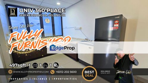Univ 360 Place at UPM Studio Partly / Fully Furnished Unit For Rent , Selangor, Seri Kembangan