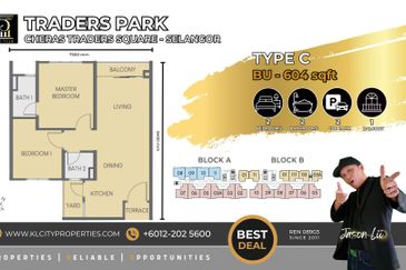 2BR Fully Furnished Apartment in Cheras | Traders Park Residence | Brand New Furniture