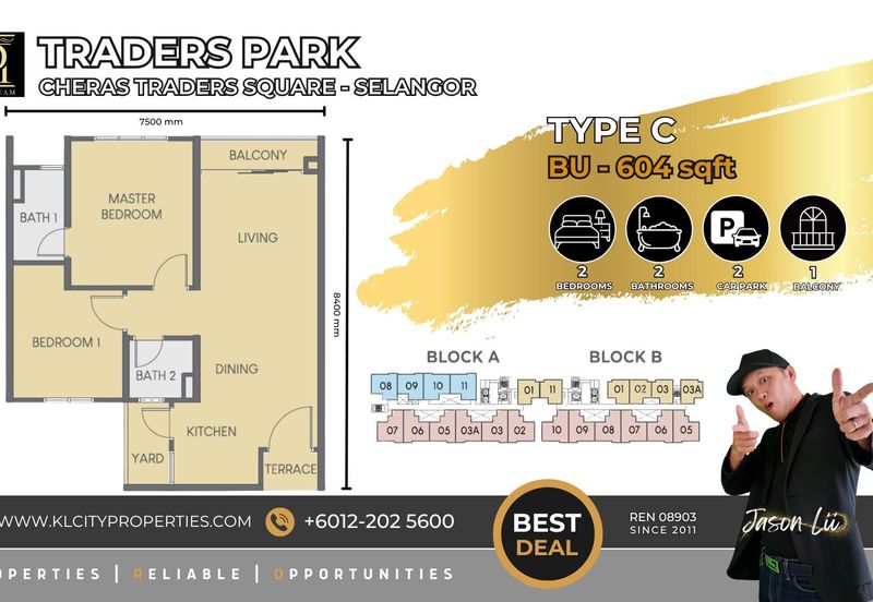 2BR Fully Furnished Apartment in Cheras | Traders Park Residence | Brand New Furniture