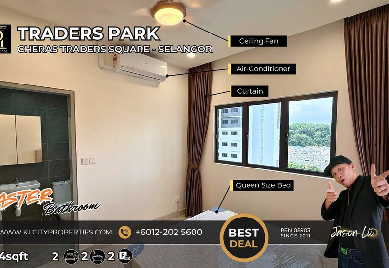2BR Fully Furnished Apartment in Cheras | Traders Park Residence | Brand New Furniture