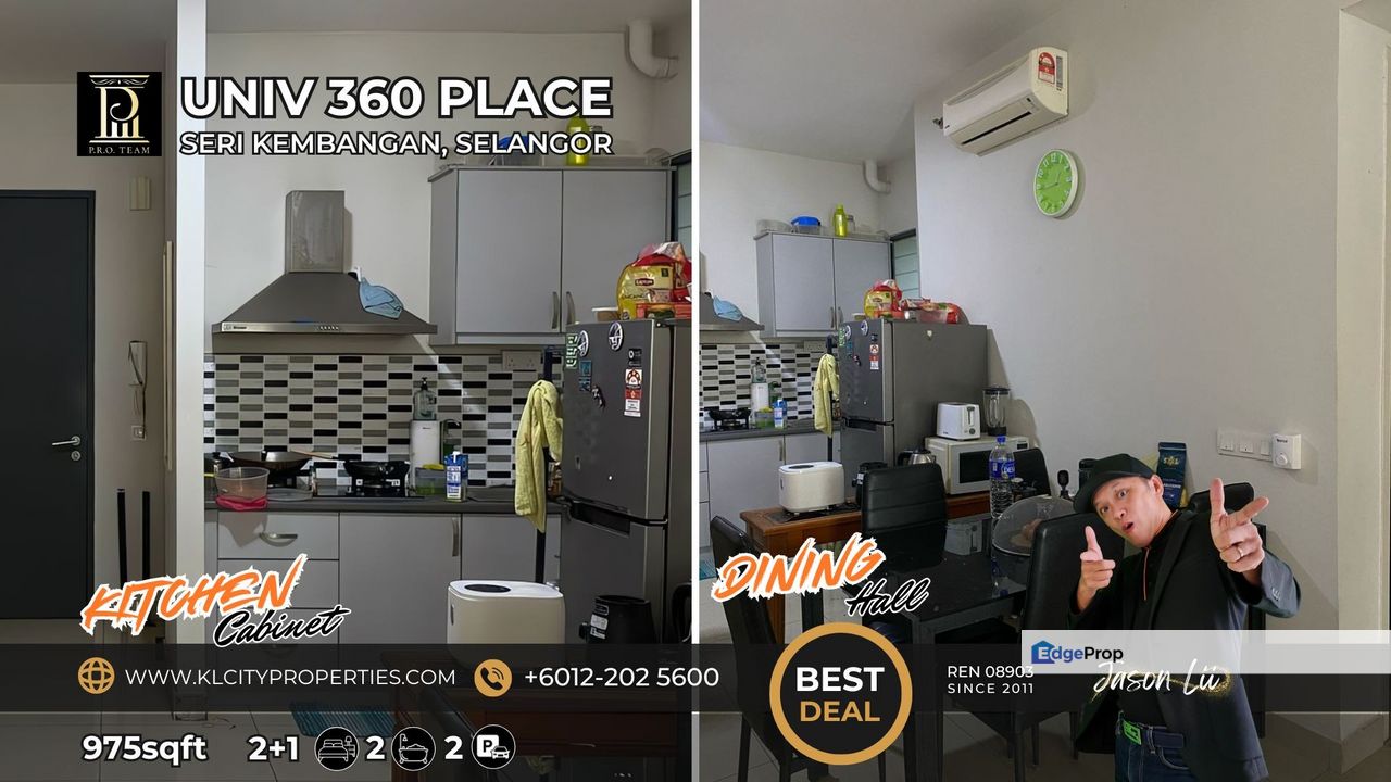 Univ 360 Place Seri Kembangan 3 Bedroom 2 Bathroom 2 Car Park 975sqft For Sale, Selangor, Serdang