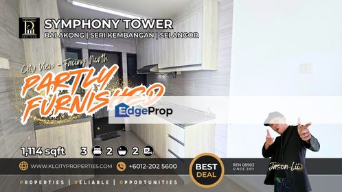🏡 [For Rent] Symphony Tower Balakong – 3BR Service Apartment, Freehold | RM1,400/month, Selangor, Cheras