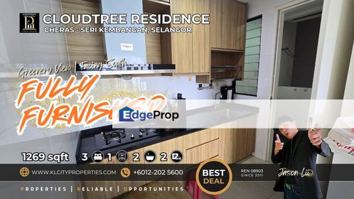 Spacious 3BR Cloudtree Residence Condo in Seri Kembangan I 1269 sqft I Partly Furnished, Kuala Lumpur, Cheras