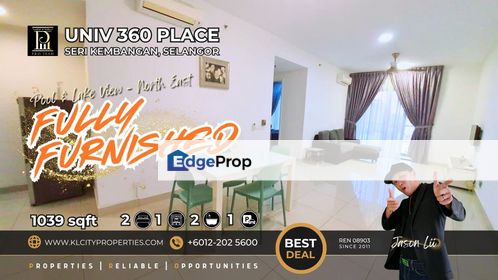 [For Rent] Fully Furnished 2+1R Condo @ UNIV 360 Place, Seri Kembangan – 1039 sqft, Selangor, Seri Kembangan