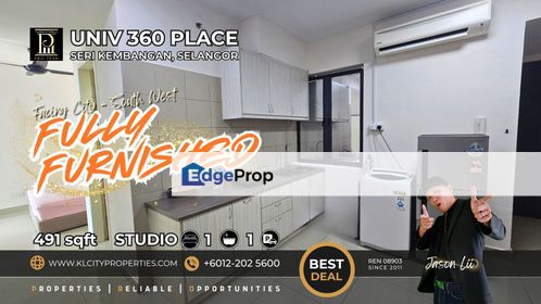 RM1,450 | Furnished Studio SOVO @ UNIV 360 Place | Near UPM & Hospital Serdang, Selangor, Seri Kembangan