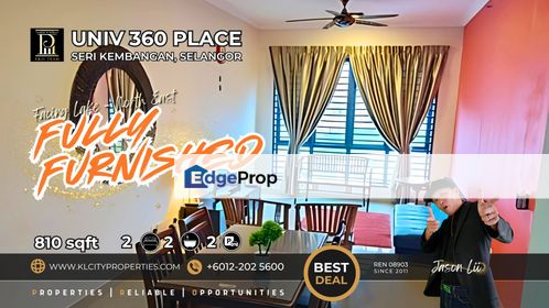 UNIV 360 Place, Seri Kembangan – Fully Furnished 2R2B SOVO with Free WiFi, 2 Car Parks | Near UPM & Hospital Serdang, Selangor, Seri Kembangan