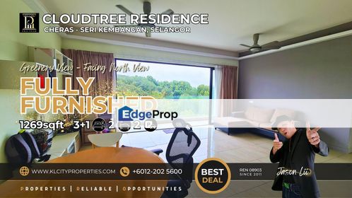 Cloudtree Residence Condominium 3+1 Rooms Fully Furnished For Rent 2 Car Park , Selangor, Seri Kembangan