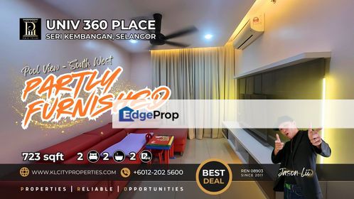 Premium 2BR Condo @ Univ 360 Place | 2-min to UPM Hospital | Fully Furnished | RM 2,000, Selangor, Seri Kembangan