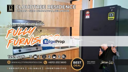 Fully Furnished 3+1R Condo at CloudTree Residence 🌿, Selangor, Seri Kembangan