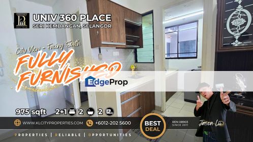 UNIV 360 Place UPM Seri Kembangan 2+1 Bedrooms Fully Furnished For Rent, Selangor, Seri Kembangan
