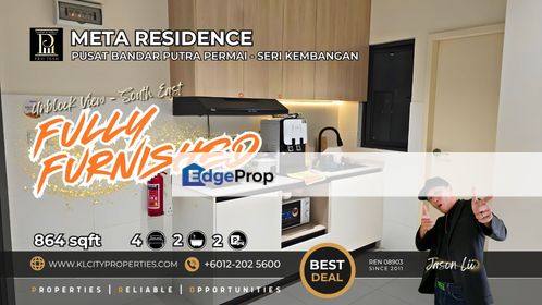 Meta Residence, Putra Permai | Fully Furnished 4-Bedroom | Near MRT & UPM, Selangor, Seri Kembangan