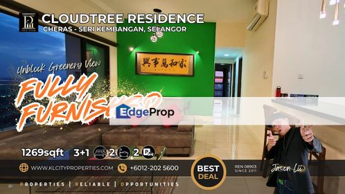 CloudTree Residence, Seri Kembangan | Premium 3+1R Condo for RENT | 1,269 sqft | Partly Furnished | 2 Car Parks, Selangor, Seri Kembangan