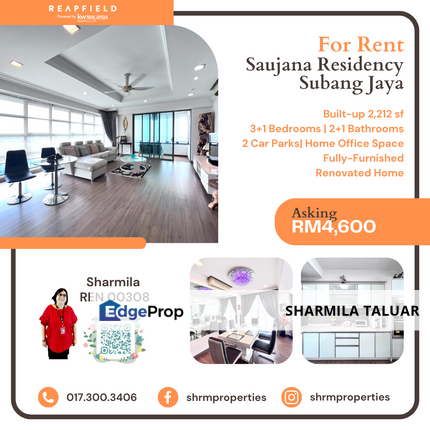 🏠 Saujana Residency Condo, SS16 SS 16 Subang Jaya For Rent | Renovated | Fully-Furnished 🏠, Selangor, Subang Jaya
