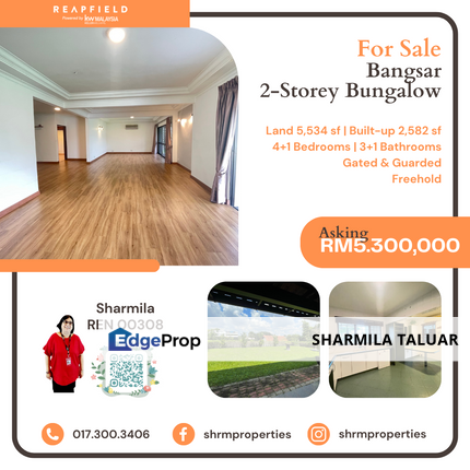 🏠 2-Storey Bungalow House for Sale in Bukit Bandaraya, Bangsar, Kuala Lumpur KL | Gated & Guarded | Quiet Location 🏠, Kuala Lumpur, Bangsar