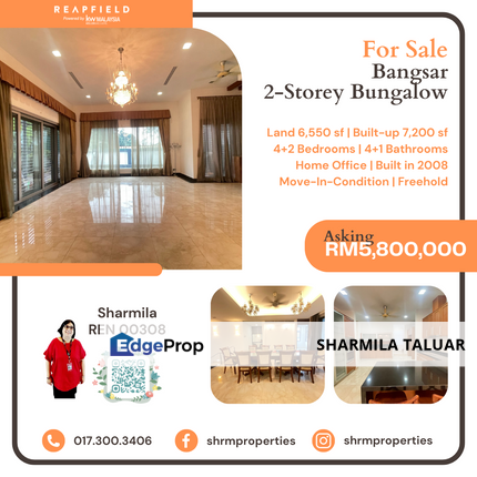 🏠 2-Storey Bungalow House for Sale in Bukit Bandaraya, Bangsar, Kuala Lumpur KL | Move-in Condition 🏠, Kuala Lumpur, Bangsar