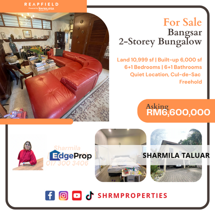 🏠 2-Storey Bungalow House For Sale in Bangsar, Bukit Bandaraya, Bangsar Park, KL Kuala Lumpur | Quiet Location 🏠, Kuala Lumpur, Bangsar