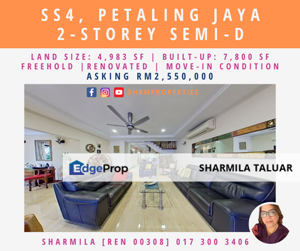 🏠 2-Storey Semi-Detached For Sale in SS4 SS 4 Kelana Jaya, PJ Petaling Jaya | Move-In Condition 🏠, Selangor, Petaling Jaya