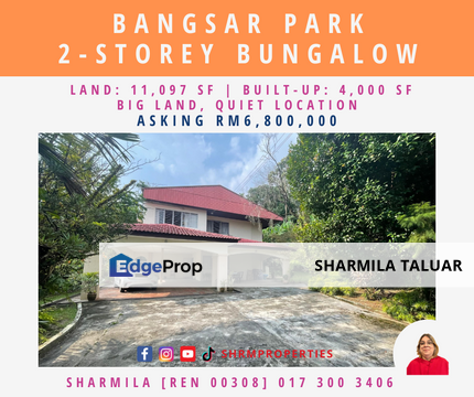 🏠 2-Storey Bungalow House For Sale in Bangsar, KL Kuala Lumpur | Big Land | Basic Condition 🏠, Kuala Lumpur, Bangsar