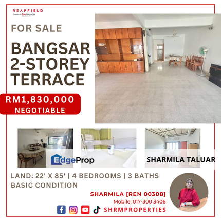 🏠 2-Storey Link for Sale at Bangsar, Bangsar Park, Bangsar Baru, Bukit Bandaraya, KL, Kuala Lumpur | Nice Neighbourhood 🏠, Kuala Lumpur, Bangsar