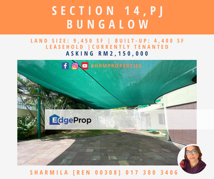 🏠 2-Storey Bungalow For Sale in Section14, PJ Petaling Jaya | Tenanted 🏠, Selangor, Petaling Jaya
