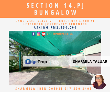 🏠 2-Storey Bungalow For Sale in Section14, PJ Petaling Jaya | Tenanted 🏠, Selangor, Petaling Jaya