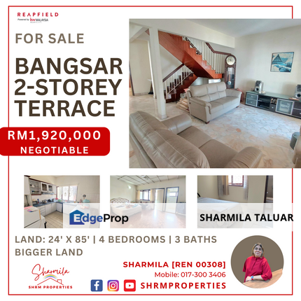 🏠 2-Storey Link for Sale at Bangsar Baru, Bangsar, KL, Kuala Lumpur | Bigger Land 🏠, Kuala Lumpur, Bangsar