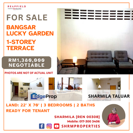 🏠 1-Storey Link for Sale at Lucky Garden, Bangsar, KL, Kuala Lumpur | Minor Renovations | Ready to Rent 🏠, Kuala Lumpur, Bangsar