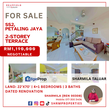 🏠 2-Storey Link for Sale at SS2, SS 2, PJ, Petaling Jaya | Dated Renovations 🏠, Selangor, Petaling Jaya