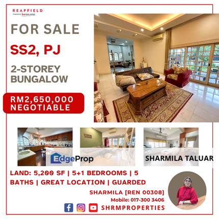 🏠 2-Storey Bungalow For Sale in SS2, SS 2, PJ, Petaling Jaya | Renovated | Great Location 🏠, Selangor, Petaling Jaya