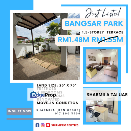 🏠1.5-Storey Link for Sale at Bangsar, Bangsar Park, KL | Extensive Renovation 🏠, Kuala Lumpur, Bangsar