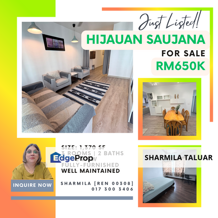 🏠Hijauan Saujana Condo, Saujana, For Rent | Fully-Furnished | Well-Maintained Unit 🏠, Selangor, Saujana 