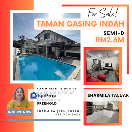 🏠 Renovated | With Pool | Freehold Semi-Detached @ Section, Seksyen 5, PJ, Petaling Jaya 🏠, Selangor, Petaling Jaya