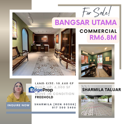 🏠 1-Storey Commercial Bungalow House for Sale in Bangsar Utama, Bangsar, Kuala Lumpur | Recently Built 🏠, Kuala Lumpur, Bangsar