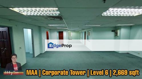 For RENT | Menara MAA | Office | Level 6 | Town Centre, Sabah, Kota Kinabalu