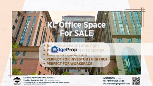 Big 8700 sqft | KL Premier Office Space for Sale in Prime location! , Kuala Lumpur, KLCC