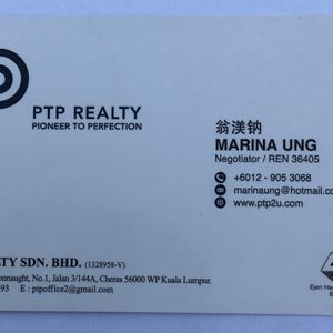 Real Estate Agent: Marina Ung From PTP Realty Sdn Bhd ...