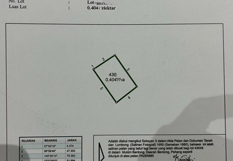 Agriculture Land Sungai Kuali Janda Baik 1 Acre