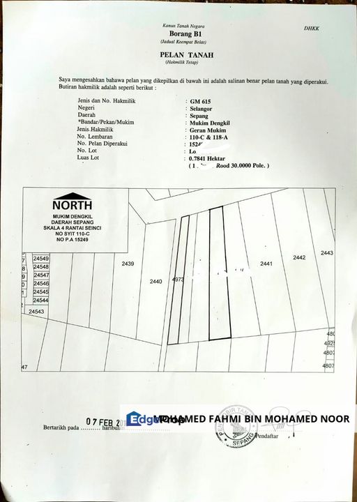 Agriculture Land Jenderam Hilir,Dengkil, Selangor, Dengkil
