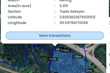  6 Acre Freehold Heavy Industrial Land For Sale, Kerling Selangor 