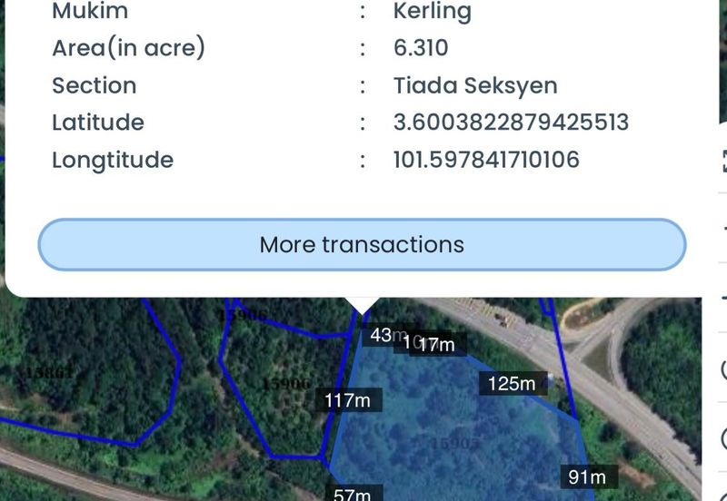  6 Acre Freehold Heavy Industrial Land For Sale, Kerling Selangor 