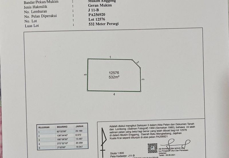 Tanah Lot Banglo, Jalan Sg Durian, Kuala Krai