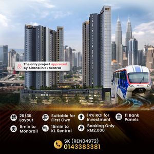 The Ria @ Riveria City, Brickfields. 300m to KL Sentral & Direct Access ...