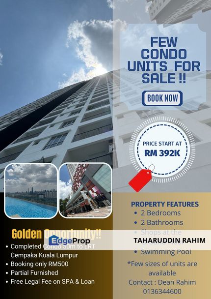 Your Dream Home Awaits at Axis Crown, Pandan Indah (50m walk to LRT Cempaka)! , Selangor, Ampang