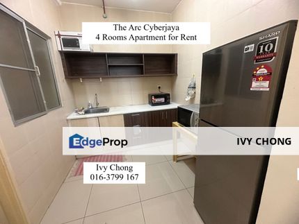 The Arc Cyberjaya 4 Rooms 2 Baths Apartment for Rent. With Fridge, Washing Machine., Selangor, Cyberjaya